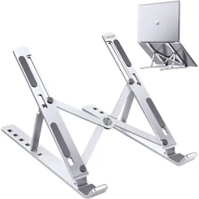 adjustable & foldable 10" to 17.5" 6 angles travel laptop stand